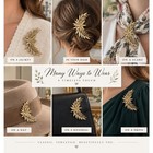 Vintage Gold Tone Floral Brooch Textured Leaf Spray Statement Pin
