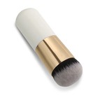 Flat Foundation Brush Large Round Head Densely Packed Synthetic Bristles For Eve