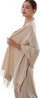 Riiqiichy Winter Scarfs For Women Pashmina Shawls Wraps Evening Beige 