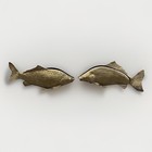 Pair Of Vintage Brass Fish Koi Napkin Letter Mail Check Holders