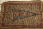 Rare Vintage Princeton Tobacco Flannel Felt Pennant Flag Oriental Rug 4  X 6  Nr
