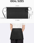 12 Pack Server Apron With 3 Pockets  Waterdrop Resistant Waitress Waiter Waist A