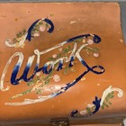 Antique Victorian Rare Work Collars And Pins Box Ladies Celluloid Dresser Box