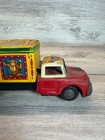 Vintage World Circus Tin Friction Truck W Cage Lion   Monkey 1950s Made In Japan
