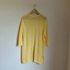 Chico s Yellow Knit Open Front V-neck Cardigan Sweater 3 4 Sleeve Size 2
