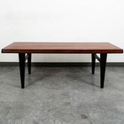 Mid Century Danish Modern Coffee Table Rosewood Mcm Vintage Denmark 60 In Mcm