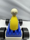 Vtg 1980s Ambi Toys 7 Inch Red Racer Car Made In Holland Plastic Toy W  Driver