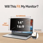Amazon Basics Privacy Screen Filter-14 Inch 16 9 For Widescreen Laptop  Anti-   