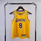 New Kobe Bryant  8 Youth L La Lakers Yellow Jersey Basketball