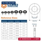 70pcs  10 X 1 Black Fender Washers  18-8 304  Stainless Steel Flat Fender Washer