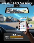 Wolfbox G850 Pro 12  Mirror Dash Cam 4k With Adas  5 8ghz  Wifi  Voice Control