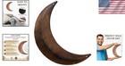 Vintage 12  Crescent Moon Metal Sign - Rustic Decor For Outdoor   Indoor Spaces