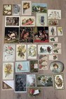 Victorian Asst Misc Paper Scrap Cards 35 Pcs Scrapbooking Sunday School Cards