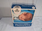 Vintage Used Partial Cardboard Box Pampers Overnight Diapers 1960s