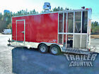 New 2025 8 5x20 V Nose Enclosed Cargo Concession Vending Trailer W  Porch