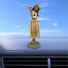 Hawaiian Hula Lady Dancing Dashboard Doll For Car Dash  6 3  Souvenir Natural