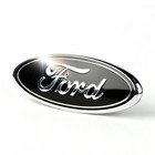Black   Chrome Front Grille Tailgate 9 Inch Oval Emblem For Ford F150 Logo Badge