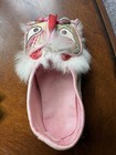 Vintage Victorian Children   s Pink Shoe For Display Only   Embroidered Lion Face