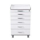 Dental Cart Storage Cabinet 5 Drawers Mobile Utility Cart Medical Cabinet Office