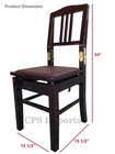Mahogany Adjustable Piano Chair Bench With Back