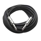 Seismic Audio Pair Of Black 25 Foot 1 4 Inch Trs Patch Cables Cords