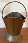 Antique Copper Brass Lions Head Coal Scuttle Bucket Delta Made In Holland