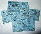 New York Central Railroad Transfer Tickets Vintage Train Memorabilia