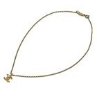 Chanel Coco Mark Cc Logo Necklace Gold Accessory Vintage Authentic Japan