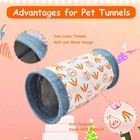 Guinea-pig Rabbit Tunnel-tube Toys - Bunny Hamster Hideout Small Animal Activ   
