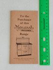 Vintage 1940 Monarch Malleable Range Instruction Booklet Manual Euc