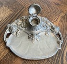 Vintage   Antique Art Nouveau Cast Inkwell   Pen Tray Vienna Austria