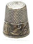 Antique Ketcham   Mcdougall  Sterling Silver Swirl Thimble Initial D