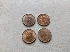 4  four  Gb Halfpennies    1937  42  47  53    Gef   Unc With Lustre     Ref C6