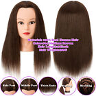 100  Human Hair Mannequin Head Manikin Cosmetology Training Doll Hairdresser 14 