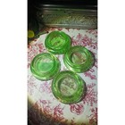 233  Uranium Glass Caster Set X 4