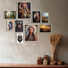 Eastern Print Native American Wall Art  Set Of 9 Pcs Unframed Posters  Native Am