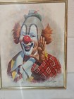 Vintage 70   s Author Sarnoff Framed Wall Art Ringo The Clown