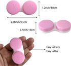 12 Pack Contact Lens Case Contact Lens Holder Box Soak Storage Kit pink 