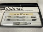 Vintage Platignum Fountain Pen Lettering Set In Box   Left Handed   Italic Broad