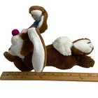 Vintage Applause Telly Daydreaming Bunny Rabbit Plush Stuffed Animal 11  Brown