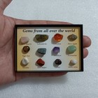 Set Of 12 Healing Crystal Natural Gemstone Reiki Chakra Collection Stones W  Box