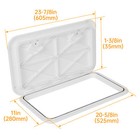 24 x14  White Marine Boat Hatch Deck Access Hatch Lid 180 Hinge Recessed Handle