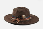 Wide Brim Fedora Hat Mens Women Felt Panama Hats Large Brown Nwot 23 Inches 