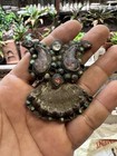 Antique Old Cast Metal Stone Work  Beautiful Pendant Jewellery Pendant