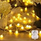 Globe String Light  40 Led 13ft Battery Operated String Lights  2700k