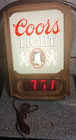 Vintage 1981 Coors Light Beer Lighted Digital Wall Bar Clock Sign 10 34  X 16 