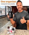 Travel Pill Organizer - Airtight Medicine Case For Traveling Portable Pharmacy 