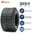 Halberd Set 2 20x10-8 Lawn Mower Tires Heavy Duty 4ply 20x10x8 Tractor Tubeless