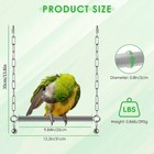 Bird Parrot Swing Large Stainless Steel Hanging Bird Swing Bird Cage Toy