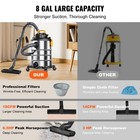 Wet Dry Shop Vac Vacuum 8 Gallon 6 Peak Hp Cleaner Hose Stainless Steel
